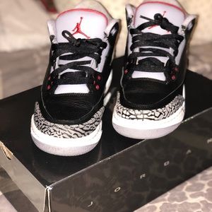 Jordan retro 3s black cement 5.5Y
